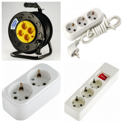 Вилки, колодки, подовжувачі